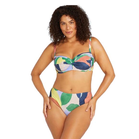 NWT! Artesands L'Avana Multi Botticelli Bandeau Bikini Top - Size 10 - Picture 1 of 13